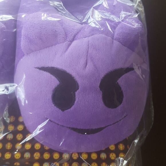 Emoji Purple Devil Slippers  - Picture 2 of 4